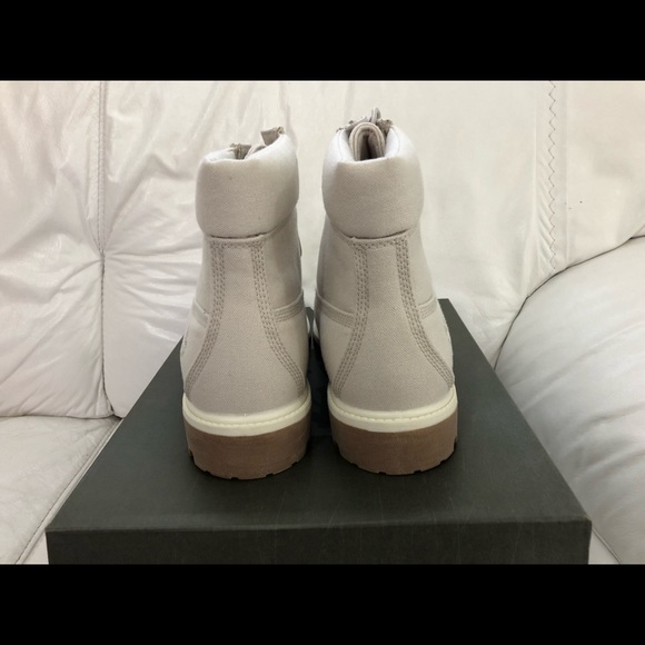 Timberland 6 Inch Fabric Boot Light Beige New - Picture 5 of 6